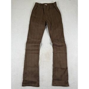 Flog Brown Snakeskin Textured Slim Fit‎ Pants Size 24 Made in Israel